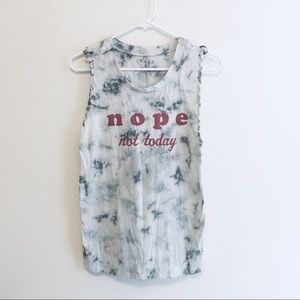 “Nope, Not today.” Marble Tank Top